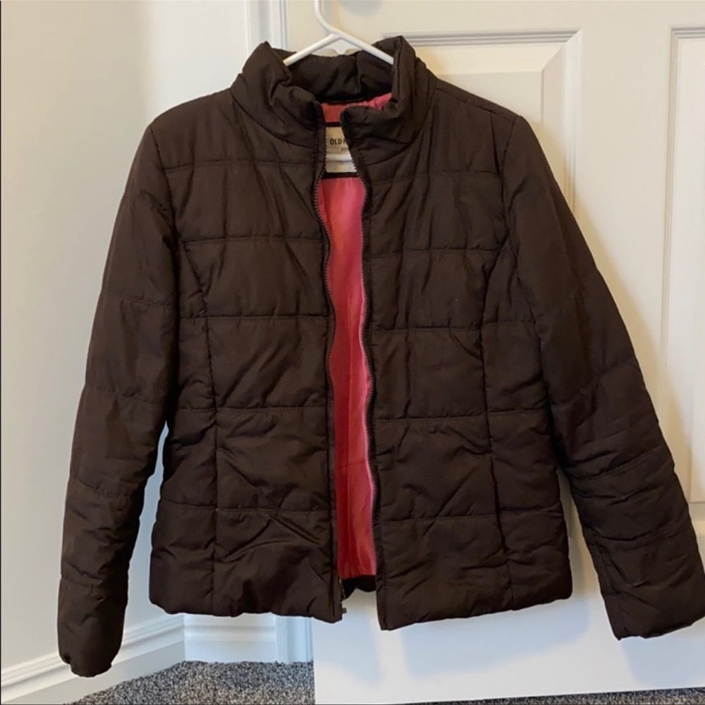 Old Navy Brown Zip Up Coat